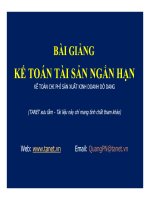 Bài giảng kế toán tài sản ngắn hạn   bài 7 kế toán chi phí sản xuất kinh doanh dở dang 
