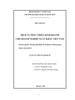 Dịch vụ phát triển kinh doanh cho doanh nghiệp xuất khẩu Việt Nam