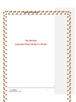 Dạy hội thoại trong môn Tiếng Việt lớp 4