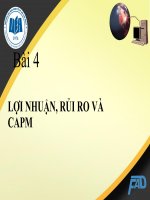 Bài giảng quản trị tài chính bài 4   PGS TS  nguyễn minh kiều 