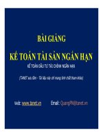 Bài giảng kế toán tài sản ngắn hạn   bài 3 kế toán đầu tư tài chính ngắn hạn 
