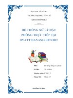 Hệ thống xử lý đặt phòng trực tiếp tại Hyatt Danang Resort