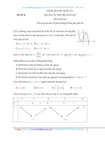 Đề số 10 chuẩn ôn thi THPT quốc gia 2017 theo cấu trúc của BGD có giải chi tiết 