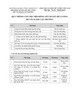 Chương trình làm việc của hội đồng xét duyệt đề cương (Đại học công đoàn)