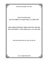 Một số biện pháp phát triển ngôn ngữ cho trẻ mẫu giáo nhỡ (4  5 tuổi) thông qua các trò chơi