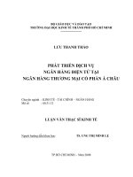 luận văn thạc sĩ Phát triển dịch vụ ngân hàng điện tử tại ngân hàng thương mại cổ phần Á Châu