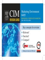 CIM revision cards marketing environment by mike oldroyd