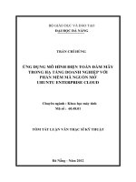 Luận văn thạc sĩ Ứng dụng mô hình điện toán đám mây trong hạ tầng doanh nghiệp với phần mềm mã nguồn mở ubuntu enterprise cloud