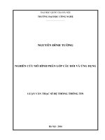 NGHIÊN cứu mô HÌNH PHÂN lớp câu hỏi và ỨNG DỤNG 