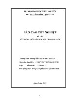 bao cao tot nghiep xây dựng diễn đàn học tập cho sinh viên