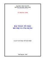 Luận văn Thạc sĩ Toán học Bài toán tô màu đồ thị và ứng dụng