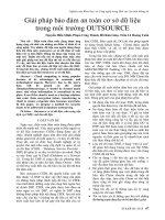 Giải pháp bảo đảm an toàn cơ sở dữ liệu trong môi trường OUTSOURCE