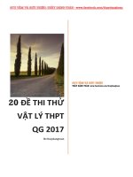 Bộ 20 đề thi thử Vật Lý THPT QG có lời giải chi tiết