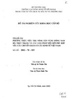 luận văn thạc sĩ Phương thức tiêu thụ nông sản vùng Đông Nam Bộ, Thực trạng và giải pháp đổi mới phù hợp yêu cầu chuyển dịch cơ cấu kinh tế Việt Nam