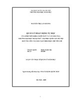 Quản lý giáo dục Quản lý hoạt động tự học của sinh viên khoa Ngôn ngữ và Văn hoá Nga trường Đại học Ngoại ngữ - Đại học Quốc gia Hà Nội đáp ứng yêu cầu đào tạo theo học chế tín chỉ