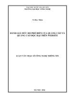 ĐÁNH GIÁ mức độ PHỔ BIẾN của QUẢNG cáo và QUẢNG cáo độc hại TRÊN WEBSITE 