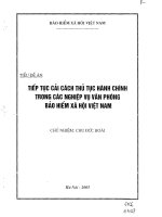 luận văn thạc sĩ Tiếp tục cải cách hành chính trong các nghiệp vụ văn phòng bảo hiểm xã hội Việt Nam