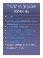 Giải pháp thi công nền đường đắp trên đất yếu