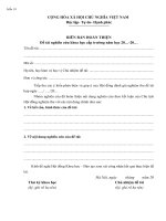 Mẫu biên bản hoàn thiện đề tài (Đại học công đoàn)