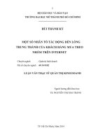 Một số nhân tố tác động đến lòng trun thành của khách hàng mua theo nhóm trên internet 