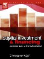 Capital investment and financing a practical guide to financial evaluation by christopher agar 