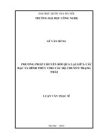 Phương pháp chuyển đổi qua lại giữa các đặc tả hình thức cho các hệ chuyển trạng thái 