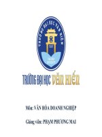 SLIDE văn HOA DOANH NGHIỆP