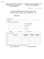Mẫu biên bản xét duyệt đề cương (Đại học công đoàn)