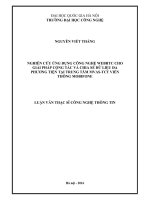 ỨNG DỤNG CÔNG NGHỆ WEBRTC CHO GIẢI PHÁP CỘNG tác và CHIA sẻ dữ LIỆU đa PHƯƠNG TIỆN tại TRUNG tâm MVAS TCT VIỄN THÔNG MOBIFONE 