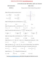Bộ đề thi thử môn toán luyện thi THPT quốc gia 2017 có đáp án