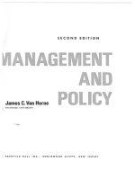 Financial management and policy 2nd edition james c van horne 
