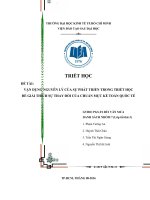 Tiểu luận môn triết học vận dụng nguyên lý của sự phát triển trong triết học để giải thích sự thay đổi của chuẩn mực kế toán quốc tế 