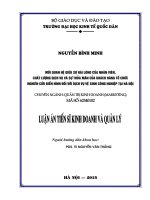 Mối quan hệ giữa sự hài lòng của nhân viên, chất lượng dịch vụ và sự thỏa mãn của khách hàng tổ chức – nghiên cứu điển hình đối với dịch vụ vệ sinh công nghiệp tại Hà Nội