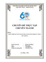 HOÀN THIỆN KẾ TOÁN HÀNG HÓA TẠI DOANH NGHIỆP TƯ NHÂN DUY THĂNG