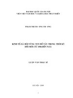 Kinh tế   xã hội vùng ven đô hồ tây trong thời kỳ đổi mới (từ 1986 đến nay) 