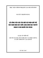 Lối sống tiêu cực của một bộ phận giới trẻ Việt Nam hiện nay dưới lăng kính học thuyết hành vi con người của Freud.