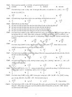 Luyện thi trắc nghiệm Toán hình học không gian 2017  có kèm đáp án