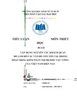 Vận dụng nguyên tắc khách quan để làm rõ các vấn đề còn tồn tại trong hoạt động kiểm toán nội bộ khu vực công của việt nam hiện nay 