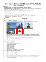 UNIT 8 TIẾNG ANH 8 THÍ điểm