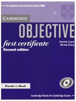 Objective FCE 2e teacher book 