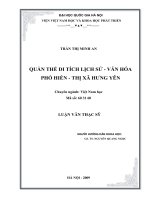 Quần thể di tích lịch sử   văn hóa phố hiến   thị xã hưng yên 