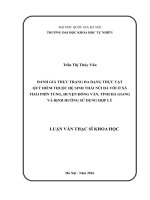 Đánh giá thực trạng tính đa dạng thực vật quý hiếm thuộc hệ sinh thái núi đá vôi tại xã thài phìn tủng huyện đồng văn, tỉnh hà giang và định hướng sử dụng hợp lý 