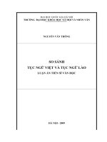 So sánh tục ngữ việt và tục ngữ lào 