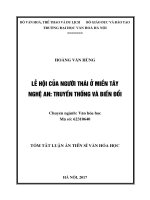 Lễ hội của người Thái ở miền Tây Nghệ An- Truyền thống và biến đổi tt