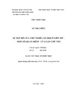 Sự sụp đổ của chủ nghĩa xã hội ở liên xô   một số quan điểm lý luận chủ yếu 