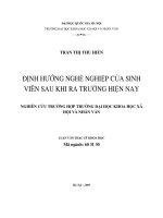 Định hướng nghề nghiệp của sinh viên sau khi ra trường hiện nay 