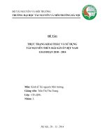 Báo cáo thực trạng khai thác thủy hải sản VN 2010 1014