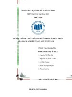 Tiểu luận môn triết học phát huy nhân tố con người trong sự phát triển của doanh nghiệp vừa và nhỏ ở việt nam 