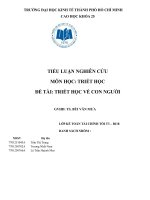 Tiểu luận nghiên cứu môn triết học về con người 