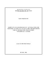 NGHIÊN CỨU CÁC GIẢI PHÁP QUẢN LÝ – KỸ THUẬT TỔNG THỂ NHẰM PHỤC VỤ CÔNG TÁC CẢI TẠO VÀ PHỤC HỒI MÔI TRƯỜNG CHO CÁC MỎ KHAI THÁC THAN LỘ THIÊN VÙNG HÒN GAI – CẨM PHẢ